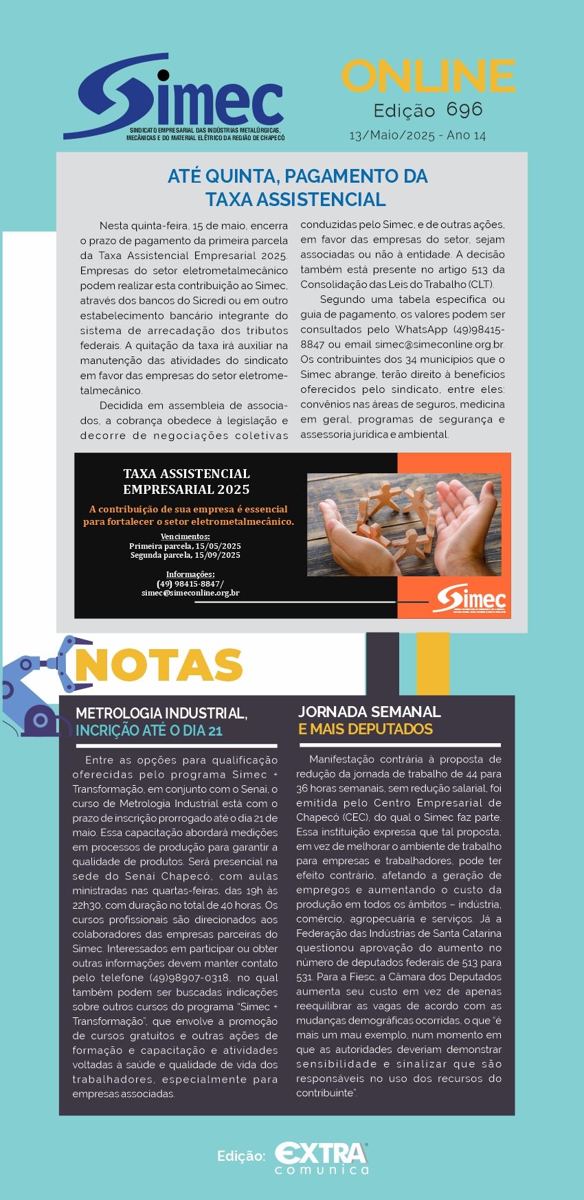 SIMEC - Sindicato das Indstrias Metalrgicas, Mecnicas e do Material Eltrico de Chapec/SC -