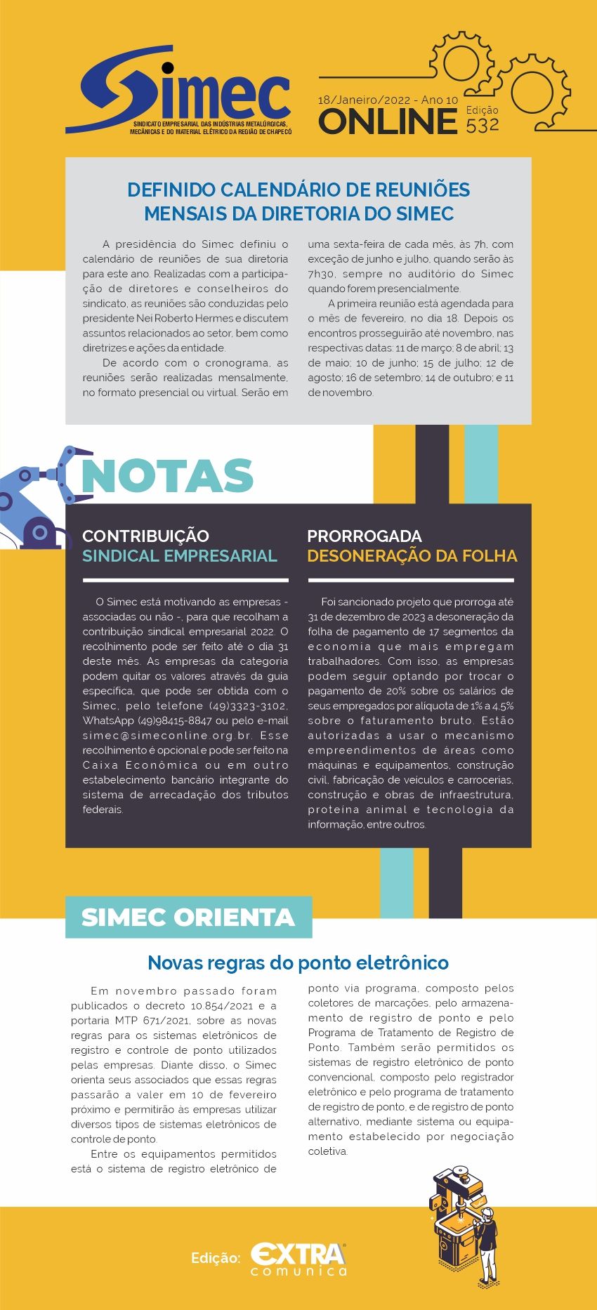 SIMEC - Sindicato das Indústrias Metalúrgicas, Mecânicas e do Material Elétrico de Chapecó/SC -