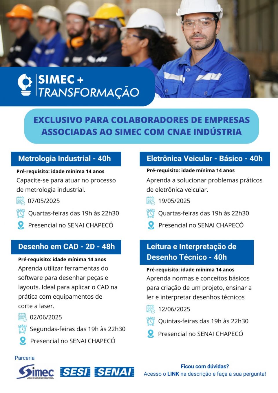 SIMEC - Sindicato das Indstrias Metalrgicas, Mecnicas e do Material Eltrico de Chapec/SC -