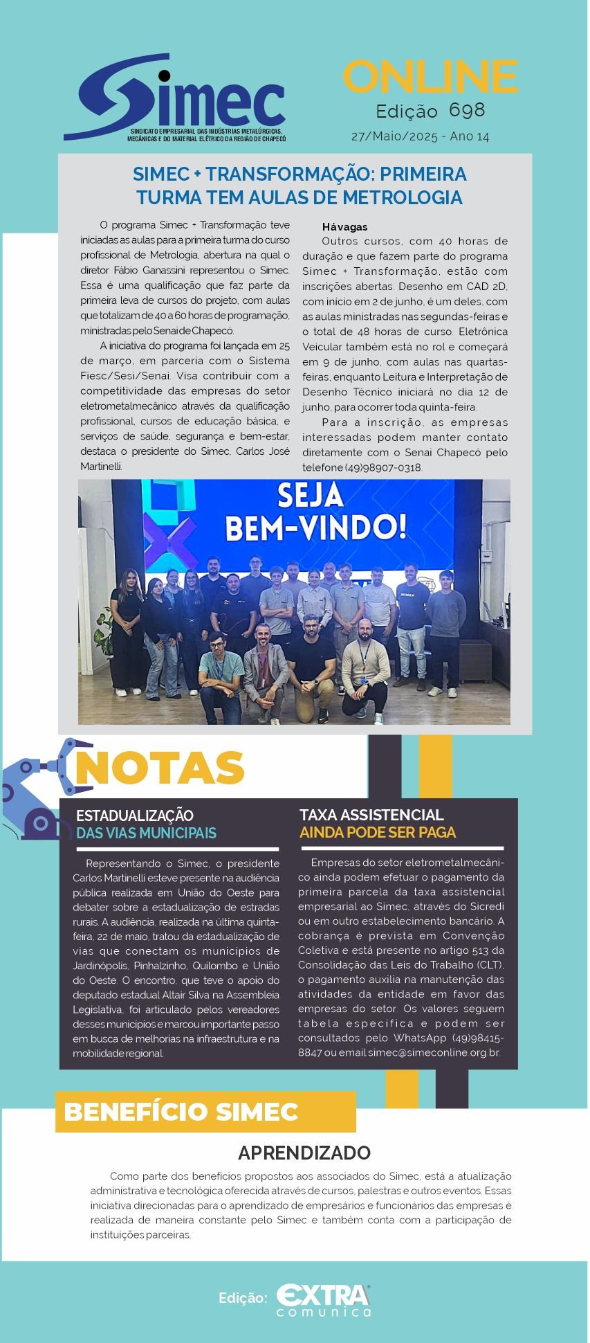 SIMEC - Sindicato das Indstrias Metalrgicas, Mecnicas e do Material Eltrico de Chapec/SC -
