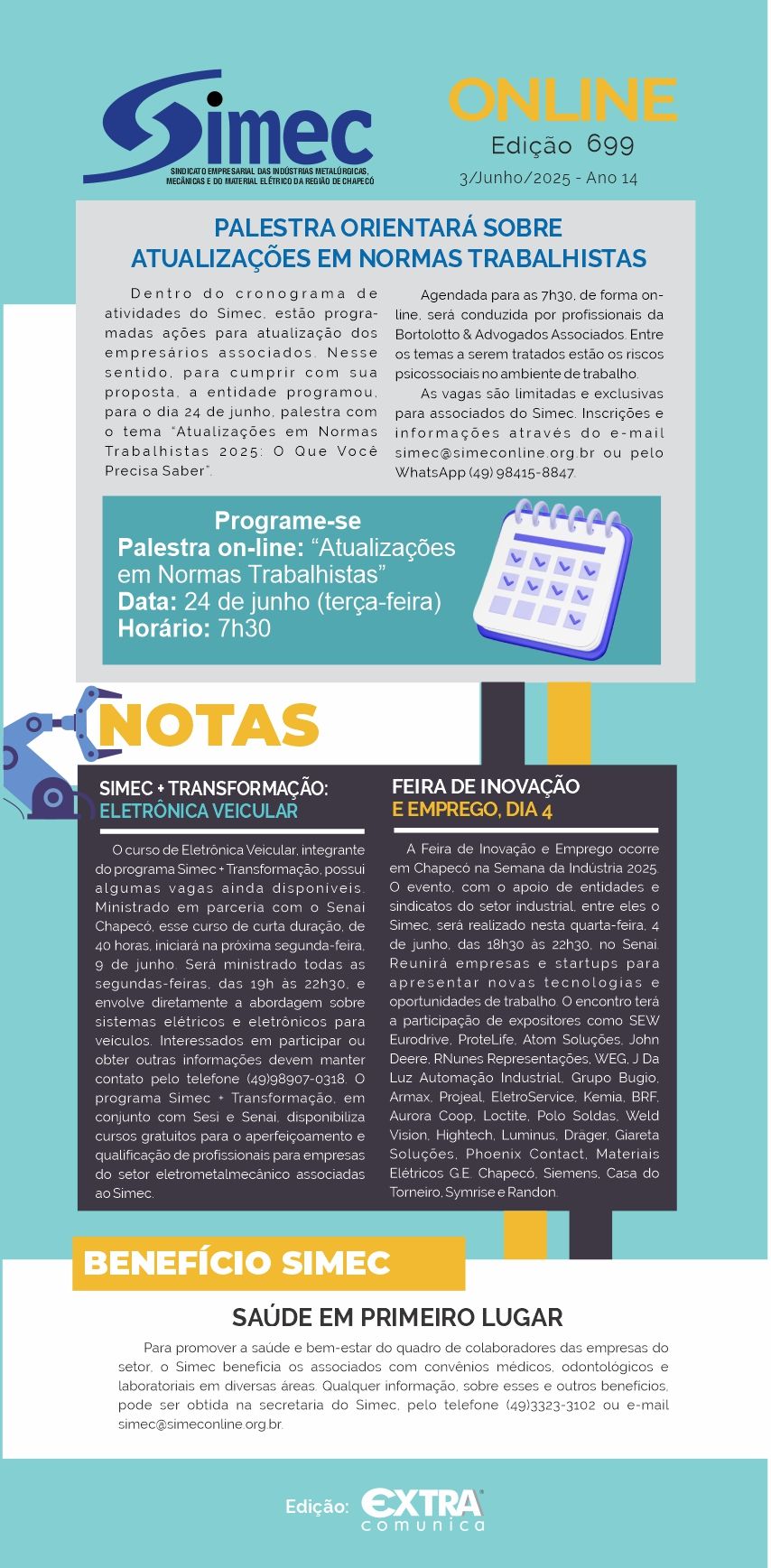 SIMEC - Sindicato das Indstrias Metalrgicas, Mecnicas e do Material Eltrico de Chapec/SC -