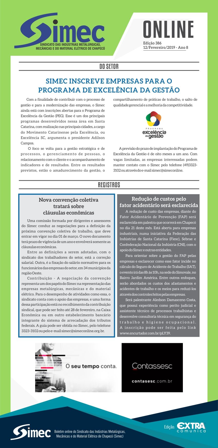 SIMEC - Sindicato das Indstrias Metalrgicas, Mecnicas e do Material Eltrico de Chapec/SC -