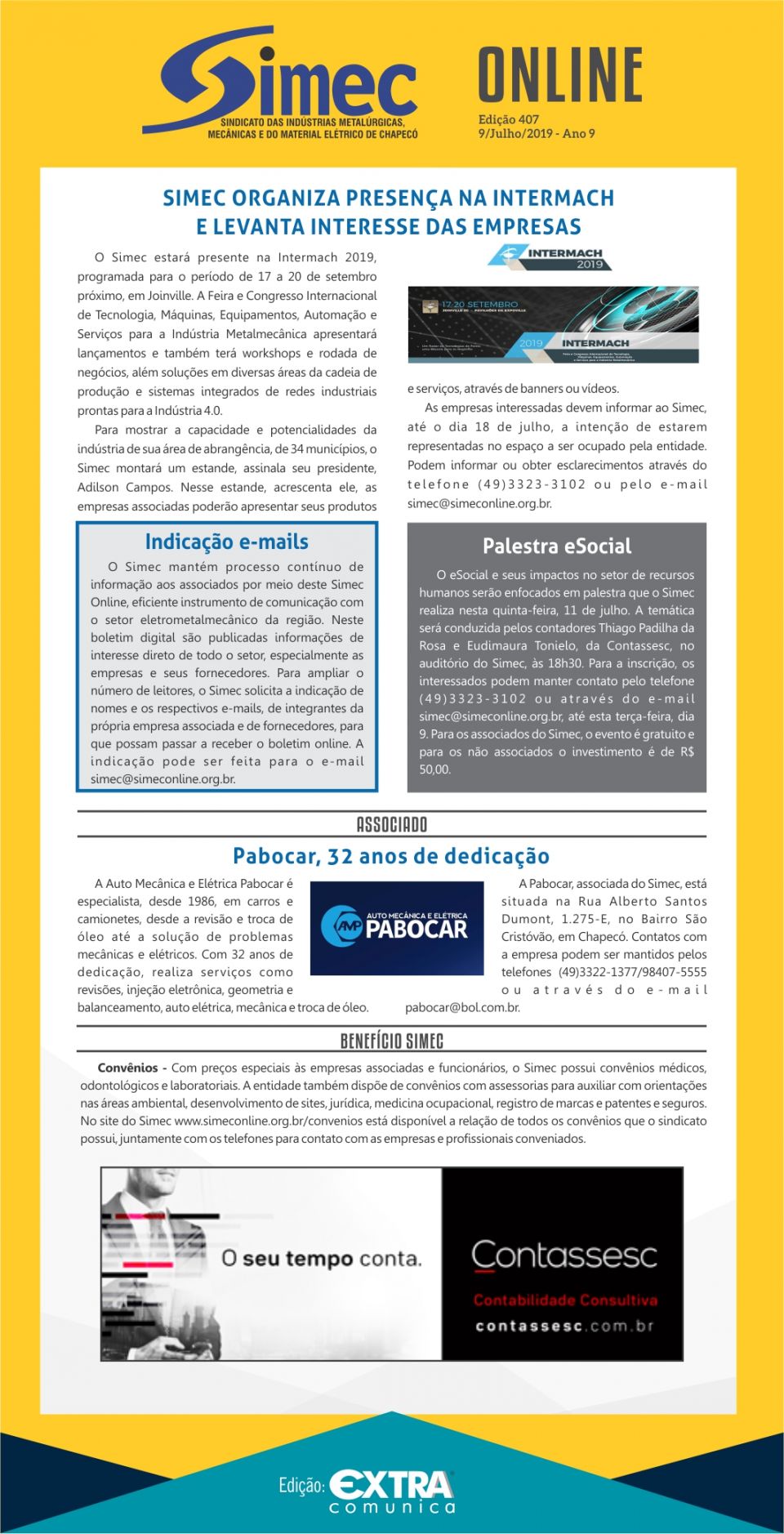 SIMEC - Sindicato das Indstrias Metalrgicas, Mecnicas e do Material Eltrico de Chapec/SC -