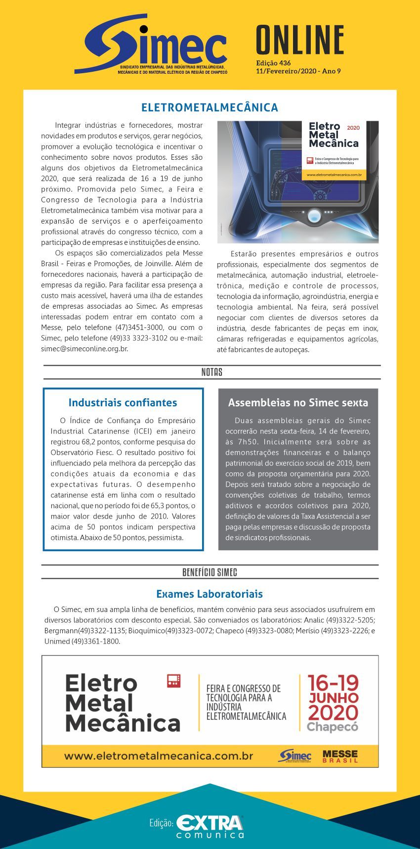 SIMEC - Sindicato das Indstrias Metalrgicas, Mecnicas e do Material Eltrico de Chapec/SC -