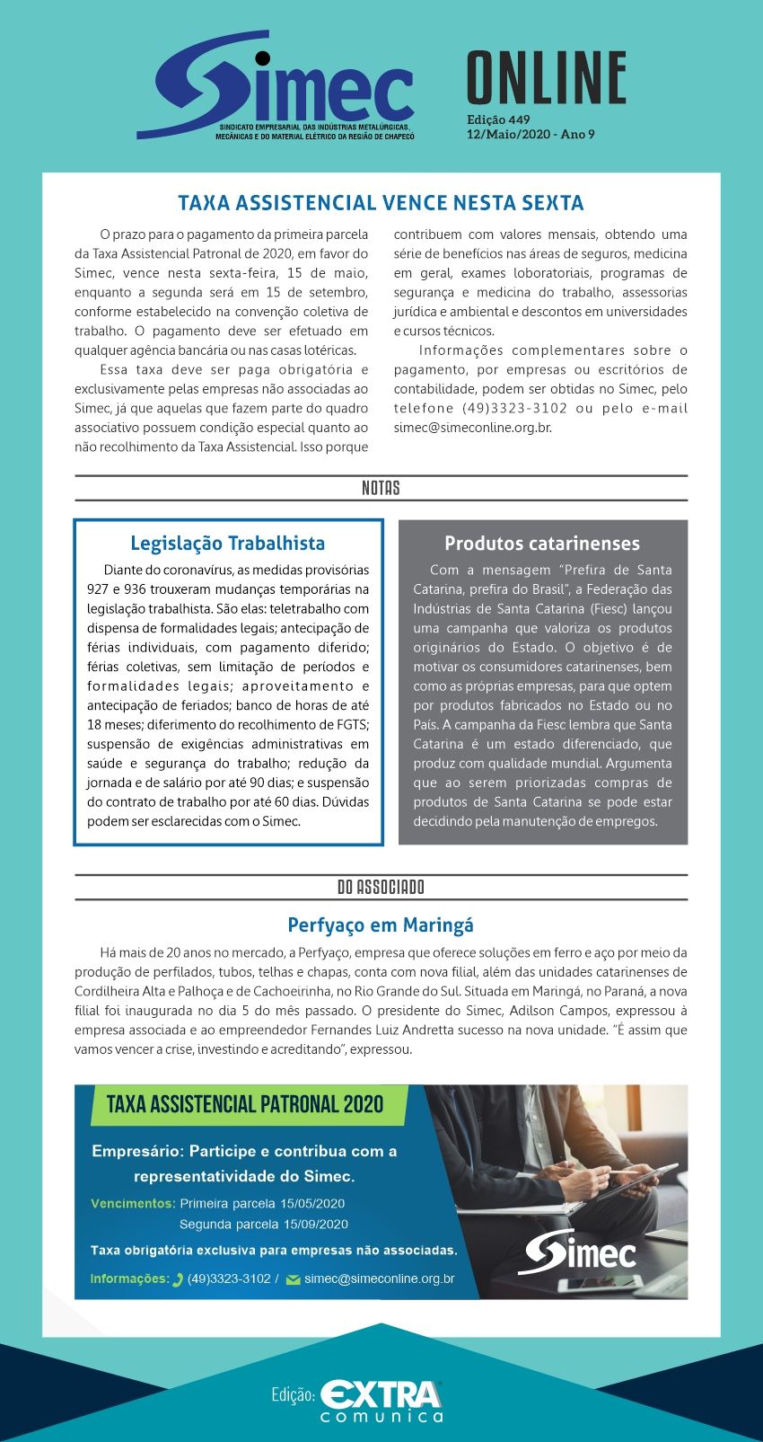 SIMEC - Sindicato das Indstrias Metalrgicas, Mecnicas e do Material Eltrico de Chapec/SC -