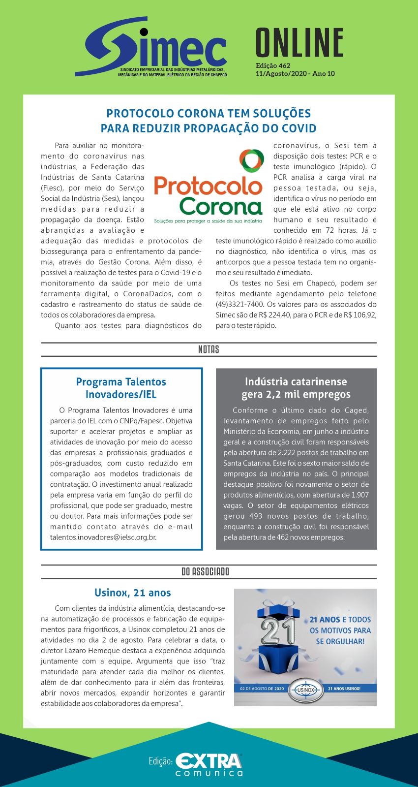 SIMEC - Sindicato das Indstrias Metalrgicas, Mecnicas e do Material Eltrico de Chapec/SC -