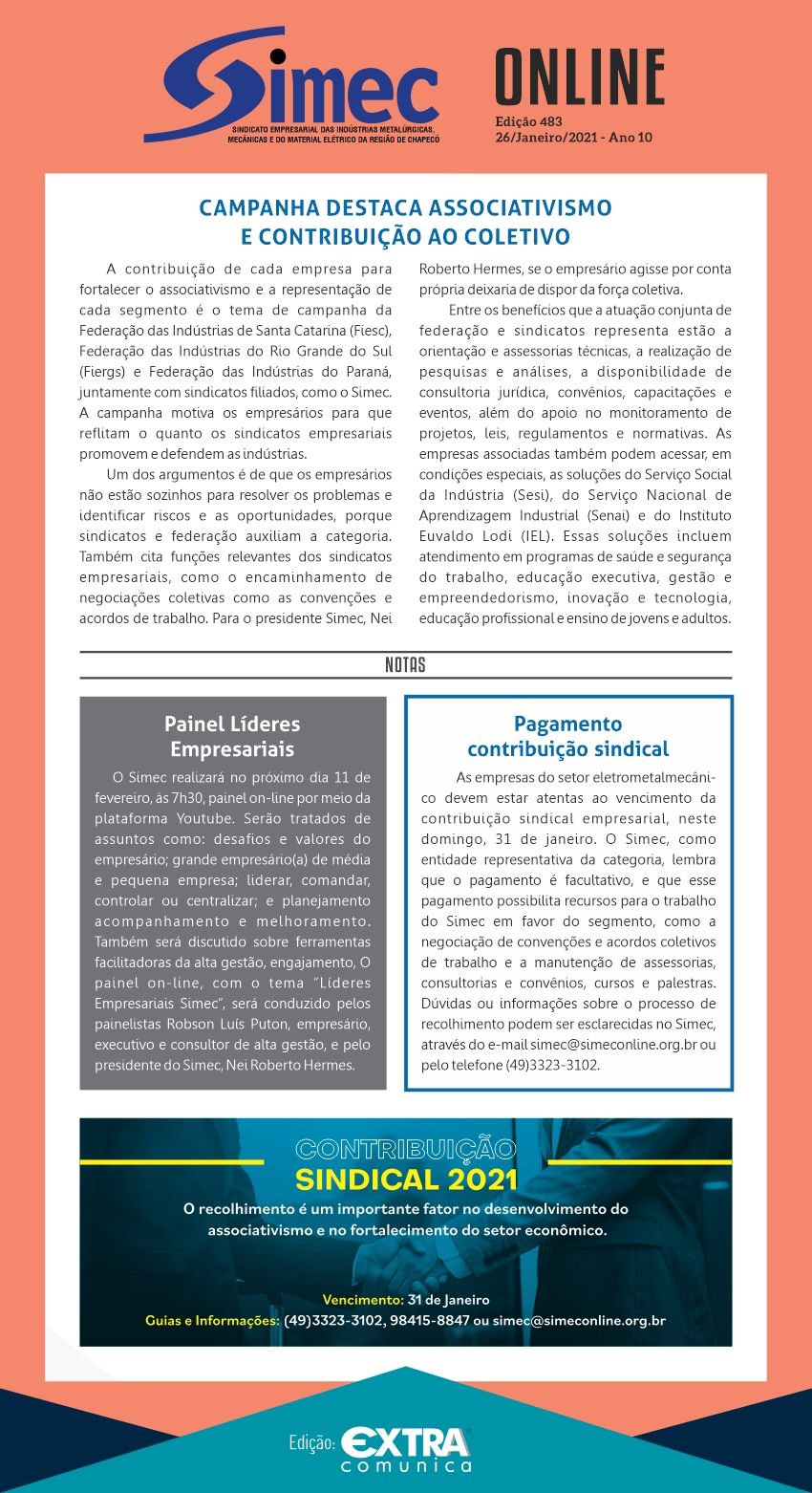 SIMEC - Sindicato das Indstrias Metalrgicas, Mecnicas e do Material Eltrico de Chapec/SC -