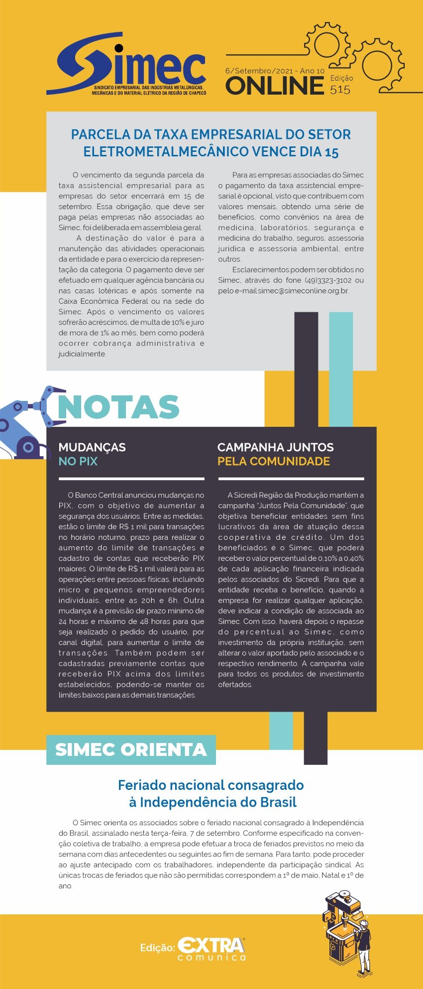 SIMEC - Sindicato das Indstrias Metalrgicas, Mecnicas e do Material Eltrico de Chapec/SC -